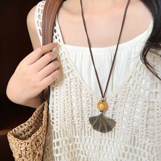 Hạt gỗ Bohemian đính cườm rỗng - Vòng cổ thời trang dành cho nữ