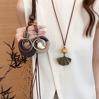 Hạt gỗ Bohemian đính cườm rỗng - Vòng cổ thời trang dành cho nữ