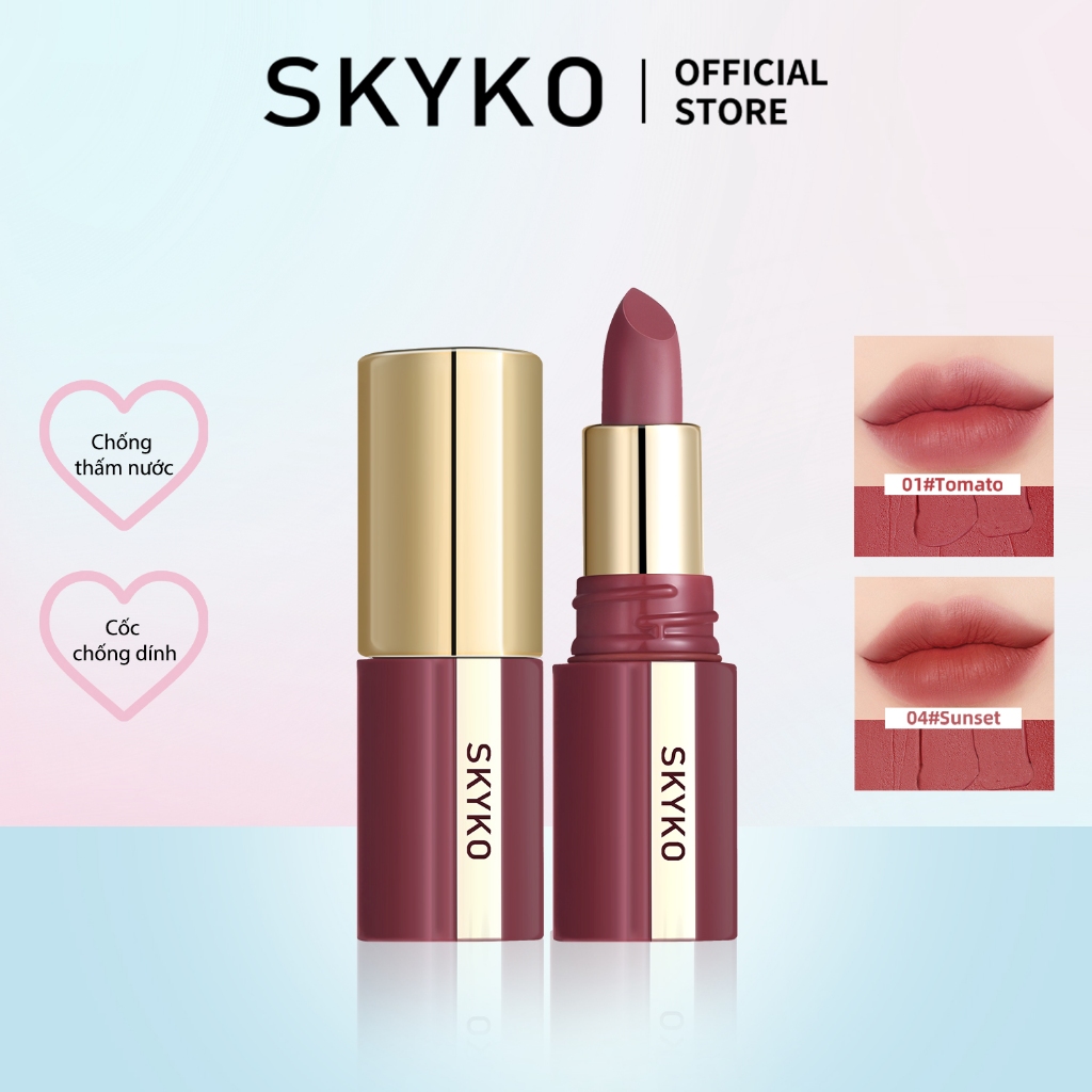 Son Môi SKYKO Matte Son môi chống thấm nước lâu trôi 6 màu