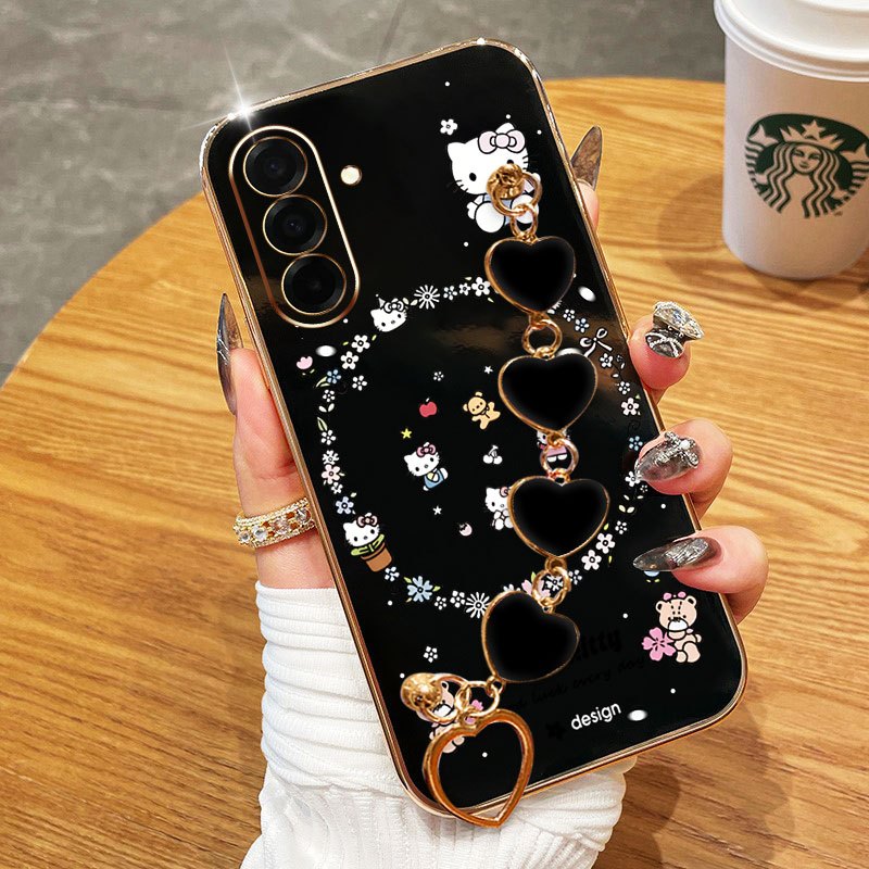 Ốp Điện Thoại YBD Cho Samsung Galaxy A17 A13 A14 A15 A16 A04S A05S M14 F14 4G 5G Sáng Tạo Mới Gấu Hoa Cao Cấp Vỏ Mềm