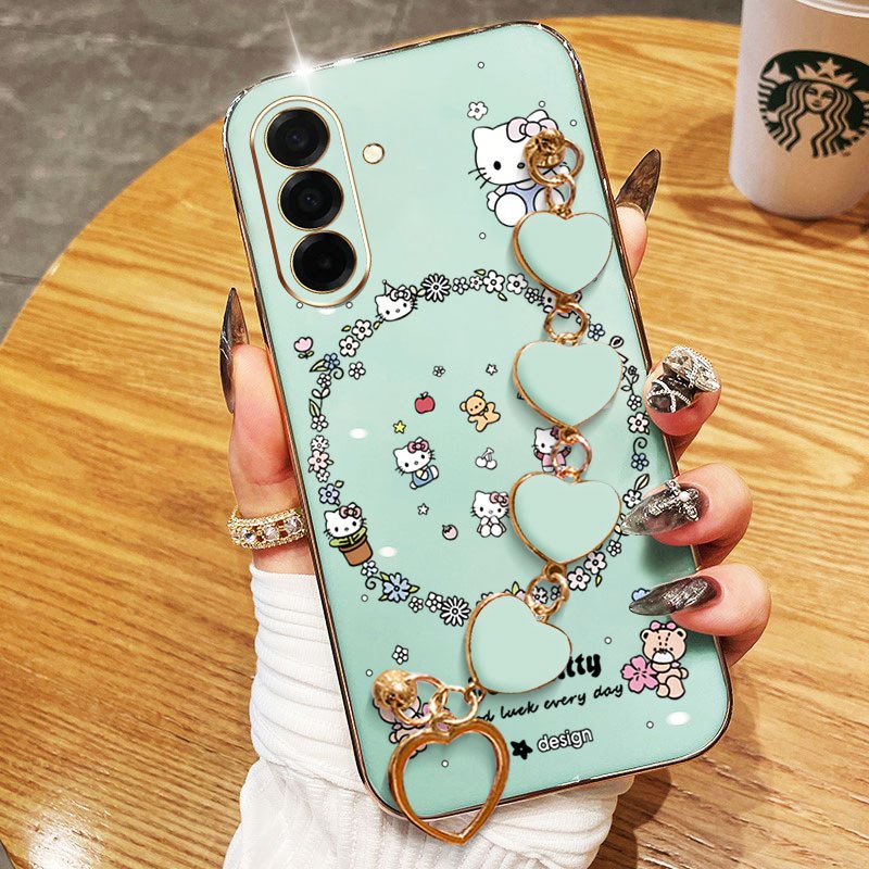 Ốp Điện Thoại YBD Cho Samsung Galaxy A17 A13 A14 A15 A16 A04S A05S M14 F14 4G 5G Sáng Tạo Mới Gấu Hoa Cao Cấp Vỏ Mềm