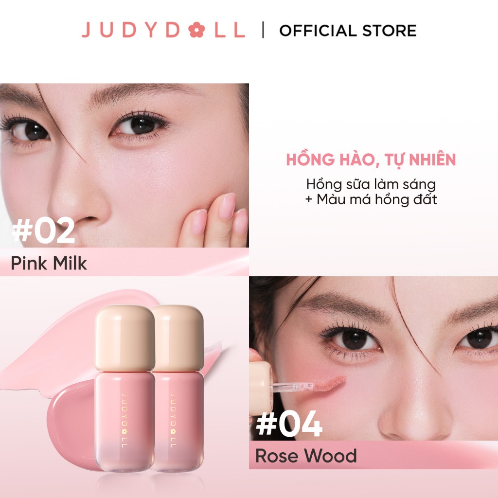 [MỚI] Má Hồng Kem JUDYDOLL Blush Lotion Bóng nhẹ Bắt sáng Triệt sắc Che quầng thâm 5g