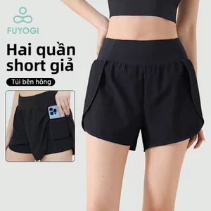 Quần Short Thể Thao FUYOGI Cho Nữ - Nhanh Khô, Có Túi - Phù Hợp Chạy Bộ và Pilates