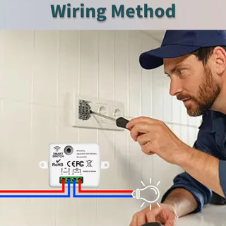 Bảng điều khiển tường RF thông minh không dây 433Mhz có điều khiển từ xa Bộ thu rơle Mini 1 / 2 / 3gang Công tắc đèn Led tại nhà