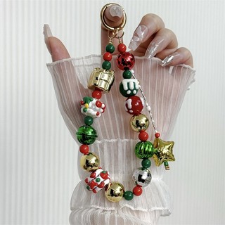Dây buộc điện thoại di động Dây đeo cổ tay đính cườm Handmade DIY Dây chuyền ngắn Điện thoại di động Dây chuyền chống thất lạc