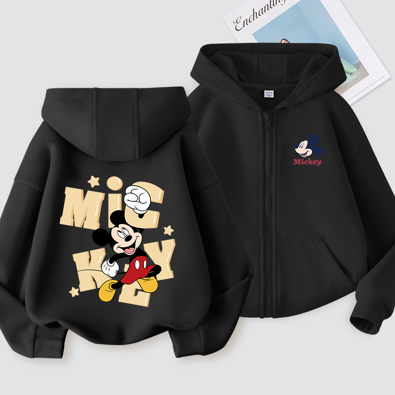 W.G.Q Áo Hoodie cho bé gái / bé trai, áo khoác mỏng mùa xuân thu với in hình chuột Mickey Disney, mềm mại thoải mái thời trang phù hợp