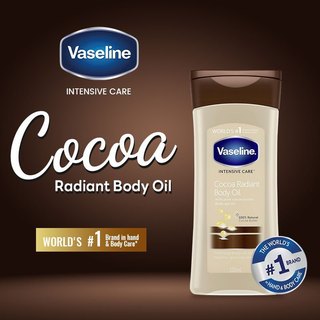 Vaseline Chăm sóc chuyên sâu Ca cao rạng rỡ cho da phát sáng Dầu cơ thể Chăm sóc lâu dài Dầu tinh chất cơ thể 200ml, Dưỡng ẩm không nhờn