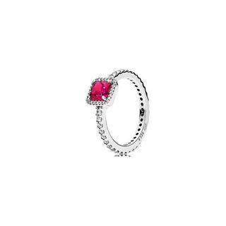 Nhẫn Zirconia Vuông Bạc S925 Lấp Lánh - Phù Hợp Làm Nhẫn Cặp Đôi