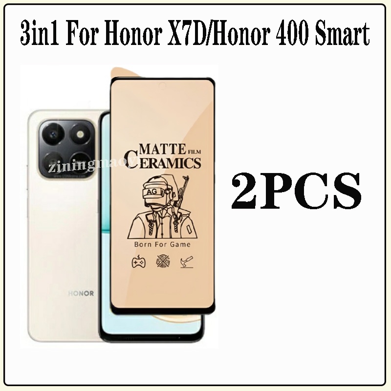Ốp điện thoại di động chống rơi 4in1 Honor X7D cho Honor 400 Smart X6C X7C X8C X6B X7B X8B X6A X8A Phim gốm mềm và ống kính máy ảnh và phim mặt sau