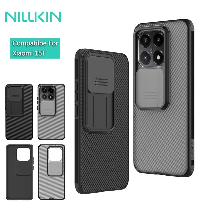 Nillkin Cho Xiaomi 15T Pro / 15T Camshield Pro PC TPU Bảo Vệ Ống Kính Máy Ảnh Trượt Trượt Ốp Lưng Cứng Vỏ Điện Thoại Vỏ