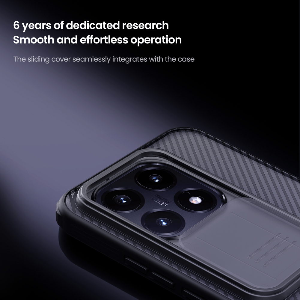 Nillkin Cho Xiaomi 15T Pro / 15T Camshield Pro PC TPU Bảo Vệ Ống Kính Máy Ảnh Trượt Trượt Ốp Lưng Cứng Vỏ Điện Thoại Vỏ