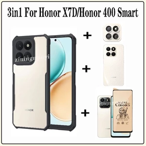 Ốp điện thoại di động chống rơi 4in1 Honor X7D cho Honor 400 Smart X6C X7C X8C X6B X7B X8B X6A X8A Phim gốm mềm và ống kính máy ảnh và phim mặt sau