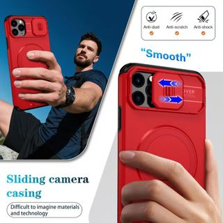 Dành Cho iPhone 11 Pro Max 13 Mini 12 Pro Nax 11 Pro 12 12 Vỏ Điện Thoại Mini Tengfei Giá Đỡ Từ Ống Kính Cửa Sổ Đẩy Chống Sốc Và Chống Rơi PC TPU Vỏ Bảo Vệ Điện Thoại