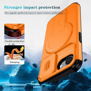 Dành Cho iPhone 16 Pro Max 15 14 Pro 13 Pro Max 15 Plus 16E 14 Pro Max Ốp Điện Thoại Tengfei Giá Đỡ Từ Tính Ống Kính Đẩy Cửa Sổ Chống Sốc Và Chống Rơi PC TPU Vỏ Bảo Vệ Điện Thoại