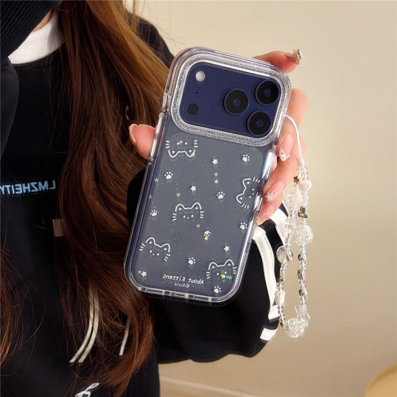 Ốp điện thoại iPhone 17 Pro max 16 Pro max Probe họa tiết mèo TPU materia IMD