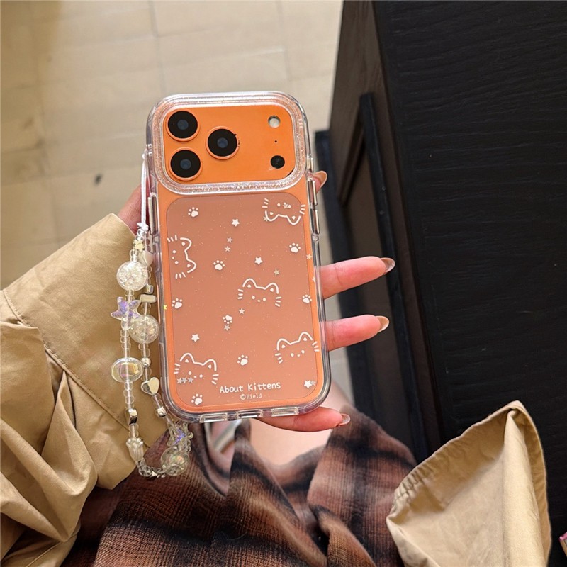 Ốp điện thoại iPhone 17 Pro max 16 Pro max Probe họa tiết mèo TPU materia IMD