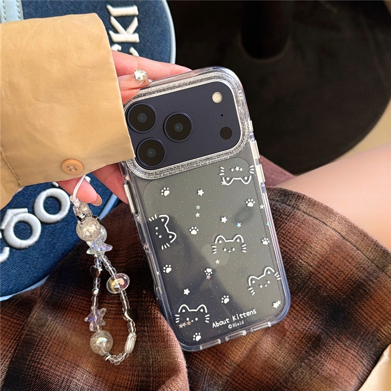 Ốp điện thoại iPhone 17 Pro max 16 Pro max Probe họa tiết mèo TPU materia IMD
