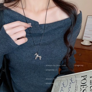 Vòng cổ mặt đá nhỏ giọt, thiết kế đơn giản thời trang dành cho nữ