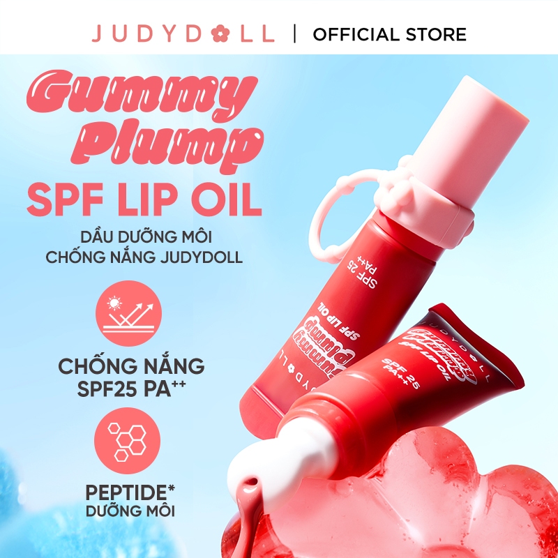 [MỚI] Son Dưỡng Có Màu JUDYDOLL Gummy Peptide Lip Oil Căng bóng Dưỡng ẩm Chống nắng 8ml | BigBuy360 - bigbuy360.vn
