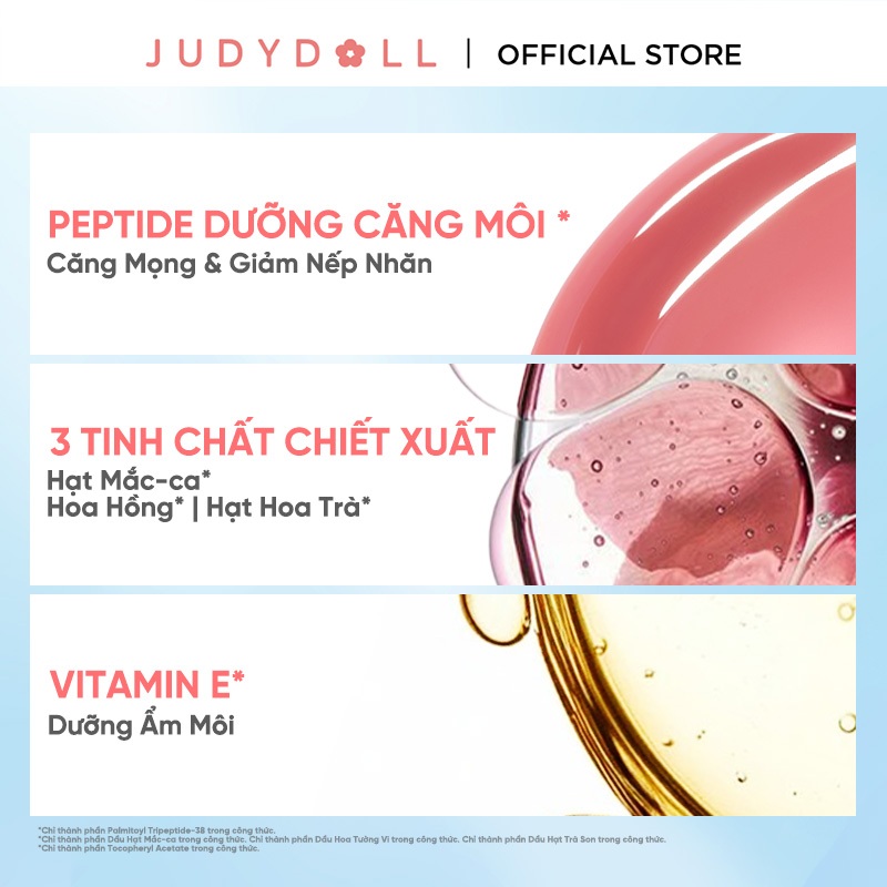 [MỚI] Son Dưỡng Có Màu JUDYDOLL Gummy Peptide Lip Oil Căng bóng Dưỡng ẩm Chống nắng 8ml | BigBuy360 - bigbuy360.vn