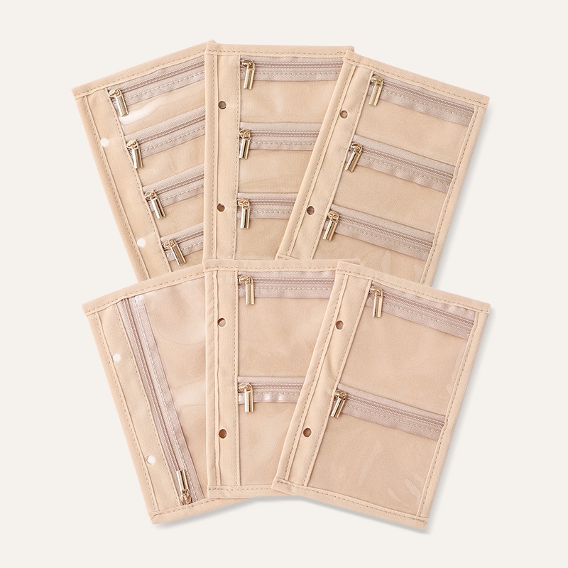 Túi đựng đồ trang sức du lịch CASEGRACE, Túi đựng đồ trang sức, 5 chiếc Túi dây kéo nhung trong suốt cho chuyến đi công tác Trang sức tổ chức cho hộp nhẫn bông tai