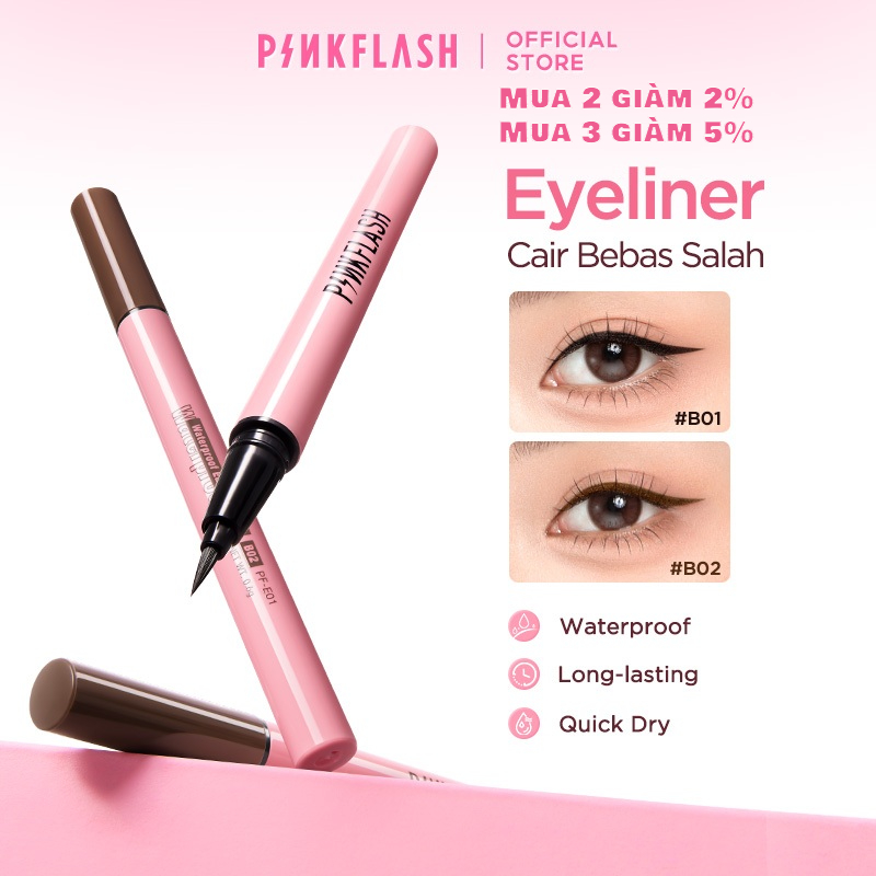 Bút kẻ mắt nước PINKFLASH nâng cấp chống nước nhanh khô lâu trôi 0.6g