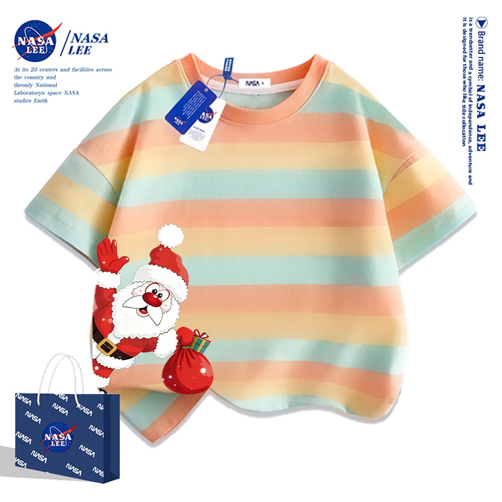 🎄 Xu hướng hot 2025 🎄 Áo thun NASA Ông Già Noel Giáng Sinh cho trẻ em — Unisex — Giao hàng ngay