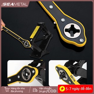 SEAMETAL Car Jack Kit Công cụ cờ lê lốp Xe đa năng Bộ khẩn cấp Tiết kiệm nhân công Chất liệu nặng Jack Cờ lê cho phụ kiện ô tô SUV