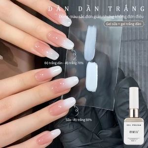 Sữa Trắng Trong Suốt Milky White Nail Polish Keo Phong Cách Mới Phổ Biến Đá Trong Suốt Thạch Trắng Sữa Cửa Hàng Làm Móng Tay Chuyên Dụng