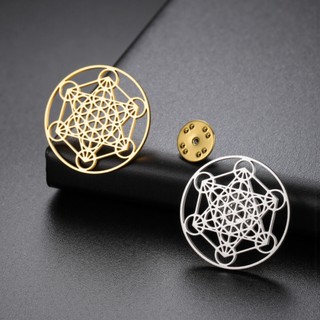 Trâm cài Skyrim Metatron, thép không gỉ, kích thước 31x31mm, quà tặng lý tưởng