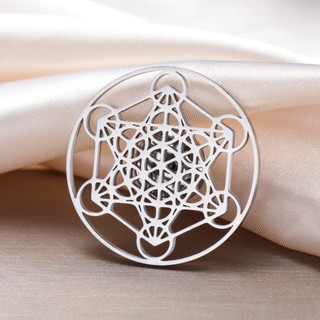 Trâm cài Skyrim Metatron, thép không gỉ, kích thước 31x31mm, quà tặng lý tưởng