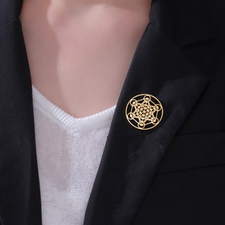 Trâm cài Skyrim Metatron, thép không gỉ, kích thước 31x31mm, quà tặng lý tưởng