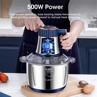 Máy xay thịt tự động 5L công suất lớn mới, xay đa năng, điều chỉnh tốc độ, nấu ăn gia đình