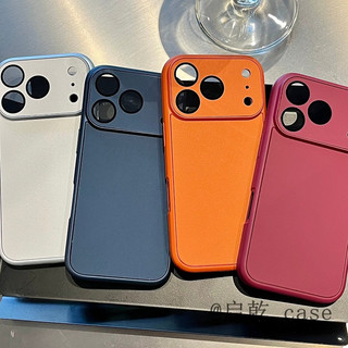 Phim Bảo Vệ Ống Kính Màu Cam Bạc Mờ Ốp Lưng Điện Thoại iPhone 17Promax 16Promax 11 12 13 14 15 Pro Max Chống Sốc Nam Nữ Vỏ Di Động