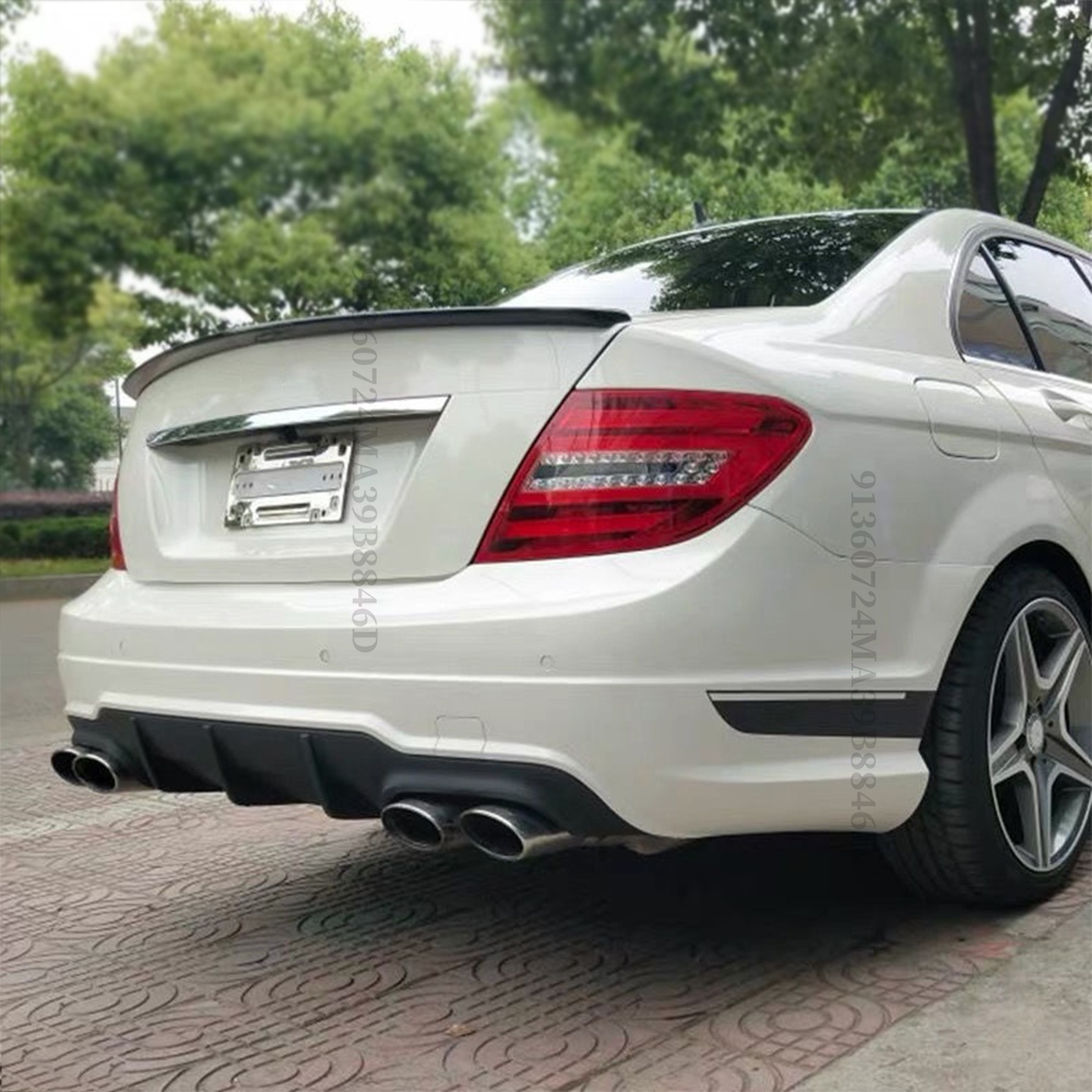 Sửa Đổi Boot Môi Phía Sau Cánh Xẻ Tà Cánh Điều Chỉnh Cho Xe Mercedes Benz C Lớp W204 C204 2007 2008 2009 2010 2011 2012 2013 2014 C180 C200 C220 C260 C300