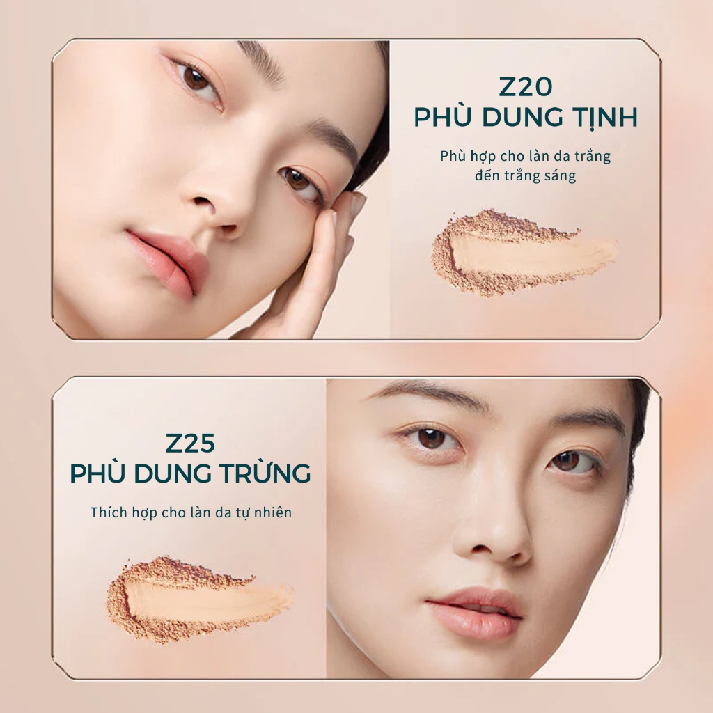 Florasis ( Hoa Tây Tử) Phấn Nén Lì Mịn Yurong Airbrushed – Finish Lì, Mịn & Lâu Trôi 9g