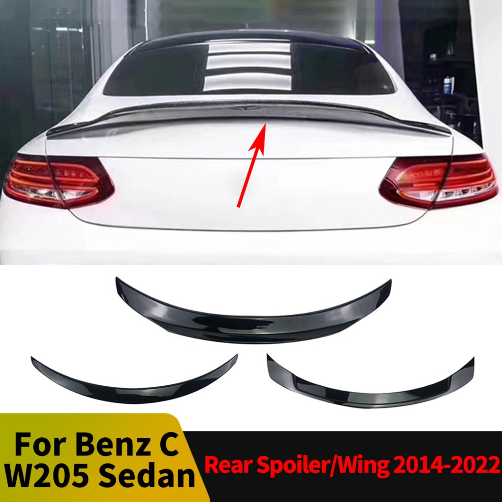 Phía Sau Thân Cây Cánh Cánh Cánh Viền Khuếch Tán Thể Thao Điều Chỉnh Cho Xe Mercedes Benz C W205 Sedan 2014 2015 2016 2017 2018 2019 2021 2022 Và AMG C43 C63 4 Door1 Deflector