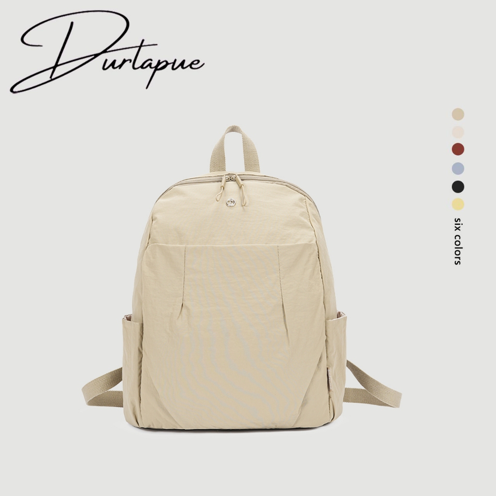 [Durlapue]（Mùa quay lại trường học）Ba lô nylon unisex công suất lớn nhiều màu thời trang