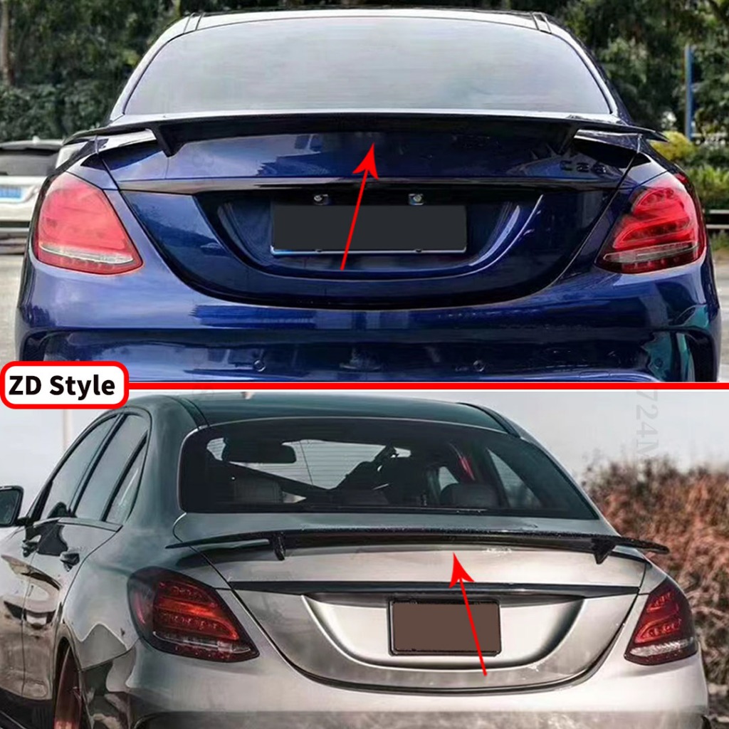 Phía Sau Thân Cây Cánh Cánh Cánh Viền Khuếch Tán Thể Thao Điều Chỉnh Cho Xe Mercedes Benz C W205 Sedan 2014 2015 2016 2017 2018 2019 2021 2022 Và AMG C43 C63 4 Door1 Deflector