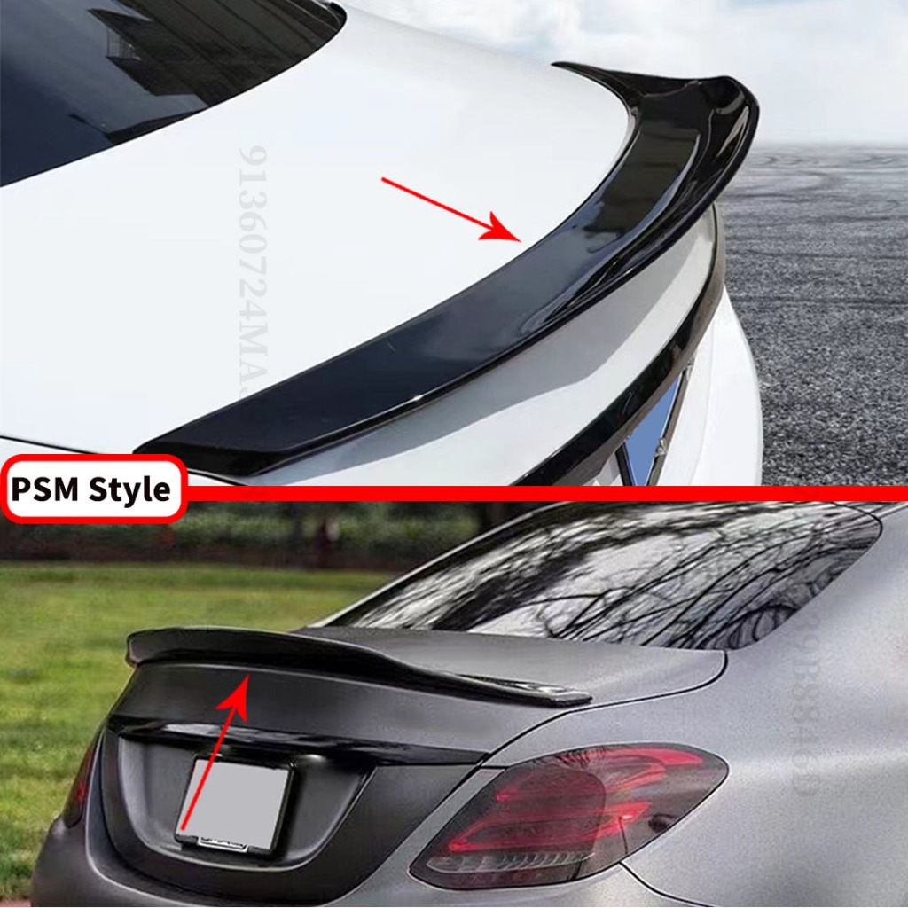 Phía Sau Thân Cây Cánh Cánh Cánh Viền Khuếch Tán Thể Thao Điều Chỉnh Cho Xe Mercedes Benz C W205 Sedan 2014 2015 2016 2017 2018 2019 2021 2022 Và AMG C43 C63 4 Door1 Deflector