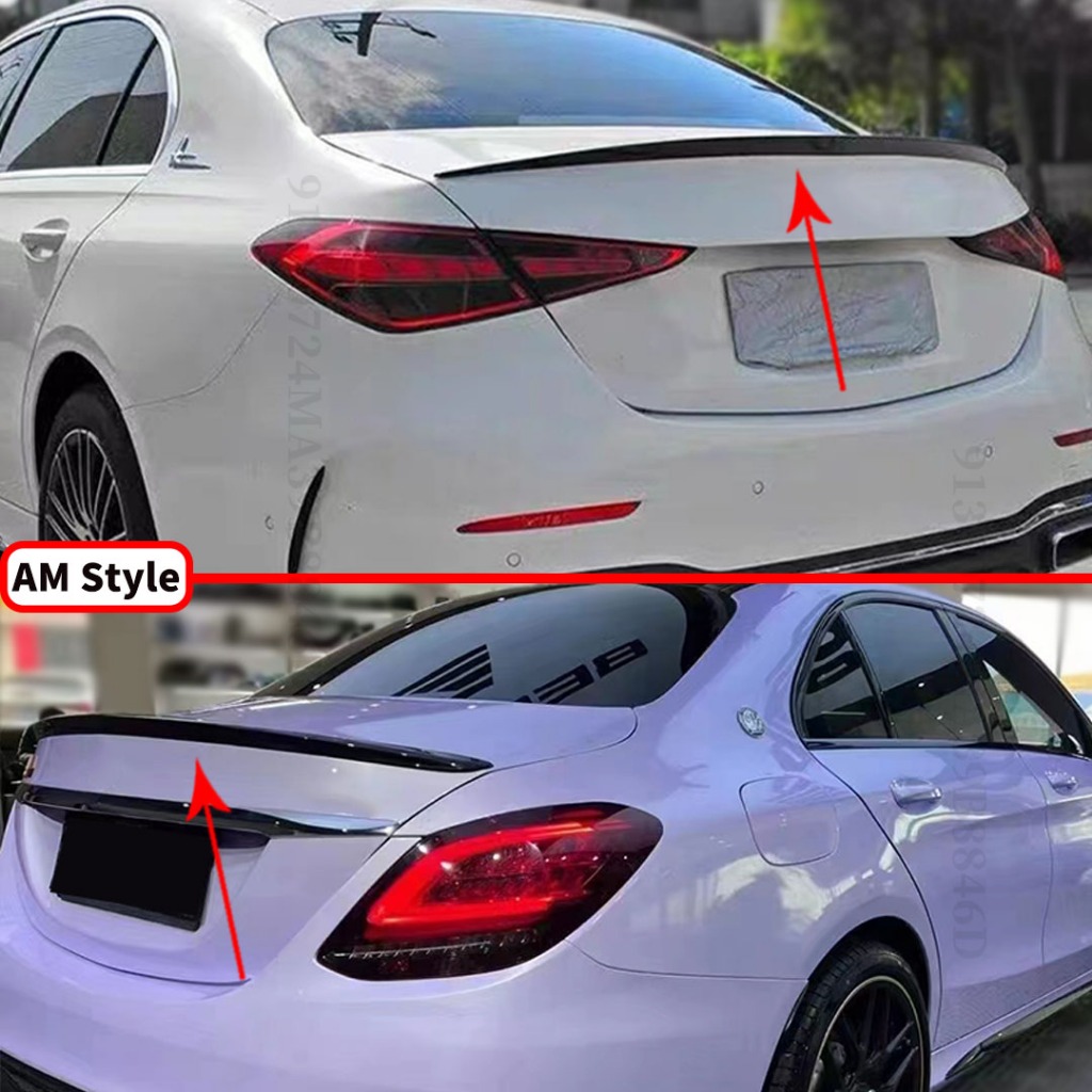 Phía Sau Thân Cây Cánh Cánh Cánh Viền Khuếch Tán Thể Thao Điều Chỉnh Cho Xe Mercedes Benz C W205 Sedan 2014 2015 2016 2017 2018 2019 2021 2022 Và AMG C43 C63 4 Door1 Deflector