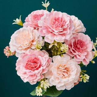 Hoa Mẫu Đơn Giả Lụa Trang Trí Nhà Cửa Decor Phòng Khách Bàn Làm Việc 7 Đầu Bó Đạo Cụ Chụp Ảnh Đám Cưới Vintage Thẩm Mỹ Sang Trọng Cành Cao Cấp Như Thật Nội Thất Văn Spa Studio Sân Khấu Tiệc Sinh Nhật Cô Dâu Cầm Tay Quà Tặng Khai Trương