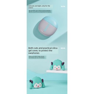 POPO Series Hatsune Miku True Wireless Bluetooth Earbuds Anime Hợp tác Thiết kế độc quyền Quà tặng sưu tập của BilibiliGoods