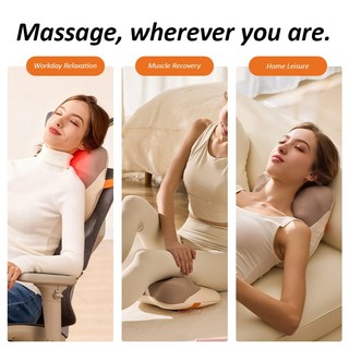 Đệm massage lưng NIPLIFE - Thiết kế không dây tiện lợi, liệu pháp nhiệt diện tích lớn