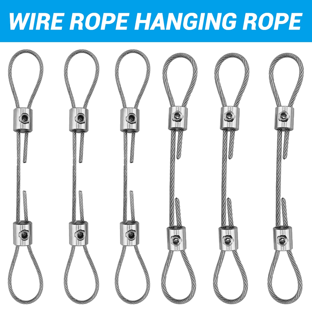 Bộ cố định cáp treo dây thép phủ PVC 1,5-2mm có thể điều chỉnh Thích hợp treo Bonsa Swings DIY