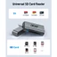 Acer Đầu đọc thẻ SD 4.0/TF 2 trong 1 chân cắm Type C 40Gbps Hợp kim nhôm cao cấp Thích hợp cho điện thoại di động máy tính xách tay máy tính bảng máy tính để bàn và máy ảnh UC201
