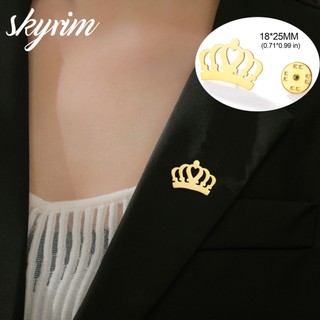 Trâm cài vương miện Skyrim, thép không gỉ, kích thước 25x18mm