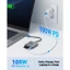 Acer Đầu đọc thẻ SD 4.0, Đầu đọc Micro SD UHS-II USB C Bộ chuyển đổi thẻ nhớ loại C có cổng PD 100W cho MicroSD SDXC SDHC UHS-II & UHS-I cho iPhone 15 / 16 / 17 Laptop MacBook