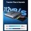 Acer Đầu đọc thẻ SD 4.0, Đầu đọc Micro SD UHS-II USB C Bộ chuyển đổi thẻ nhớ loại C có cổng PD 100W cho MicroSD SDXC SDHC UHS-II & UHS-I cho iPhone 15 / 16 / 17 Laptop MacBook
