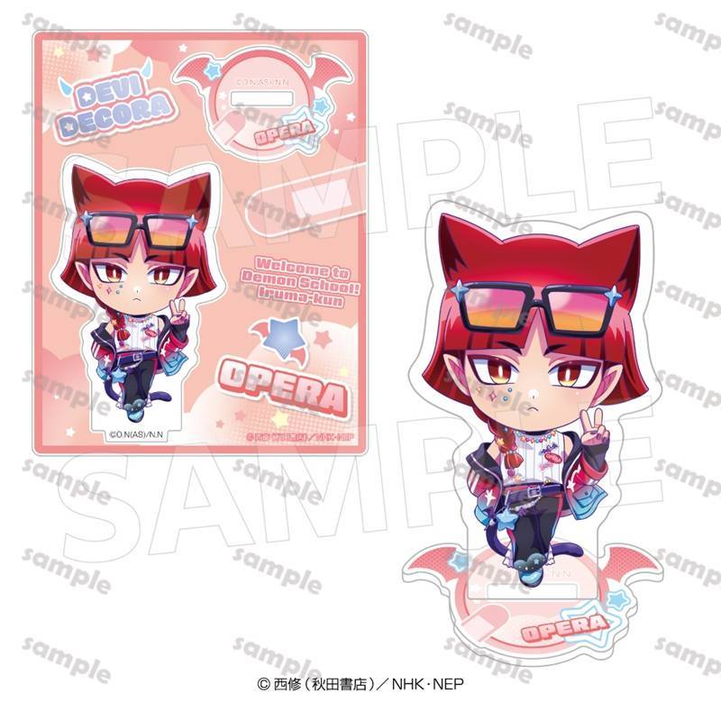Chào mừng bạn đến với Demon School Iruma-kun Acrylic Stand Demon Trang trí hình Chibi với bảng nền
